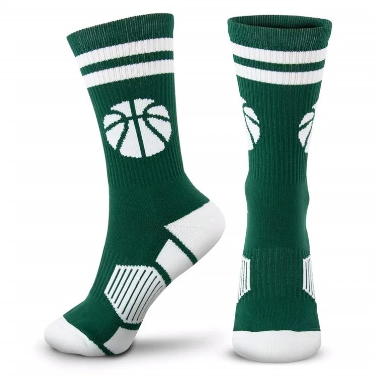 Custom Logo Athletic Sport Crew Socks No Minimum Order Wholesale High Quality Cotton Elite Basketball Custom Compression Socks