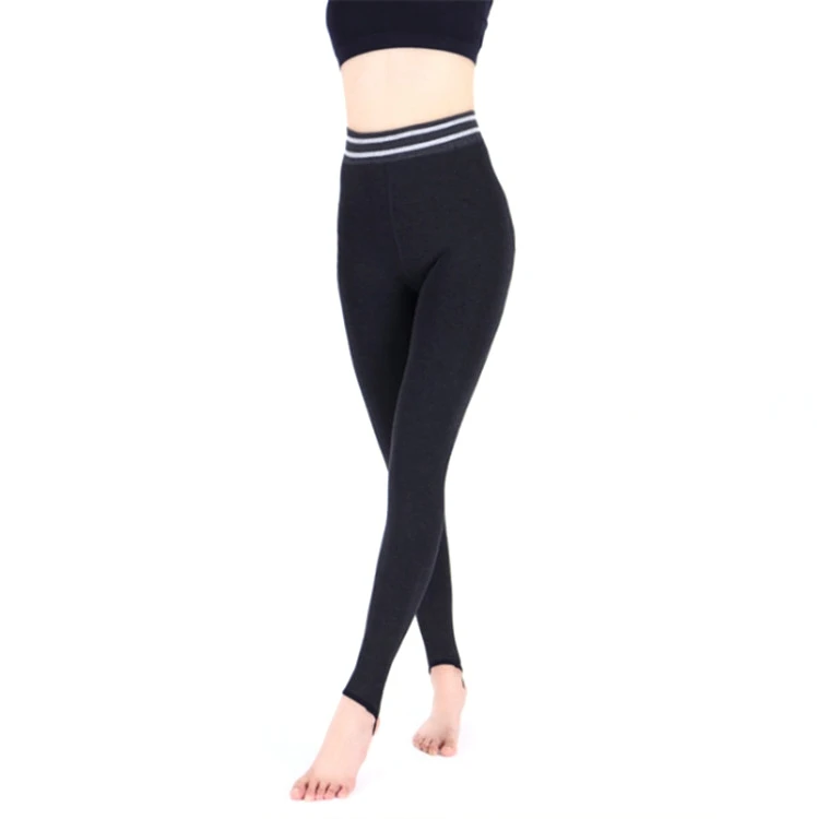 Custom Polyester Cotton Winter Thick Seamless Girls Skinny Fleeced Warm Leggings Pantyhose Winter Warm Tights Ladies