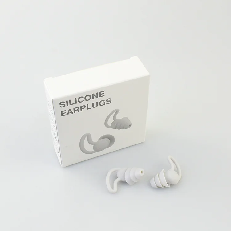 high quality multi-color 4 level silicon earplugs noise reduction
