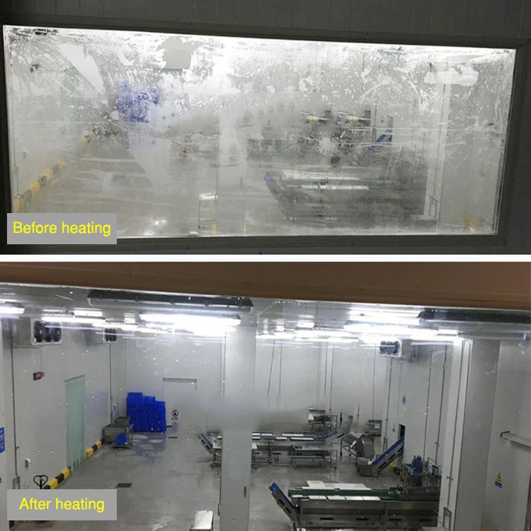 Hot Selling laminated electric heating glass defrosted glass for food showcase for display cases