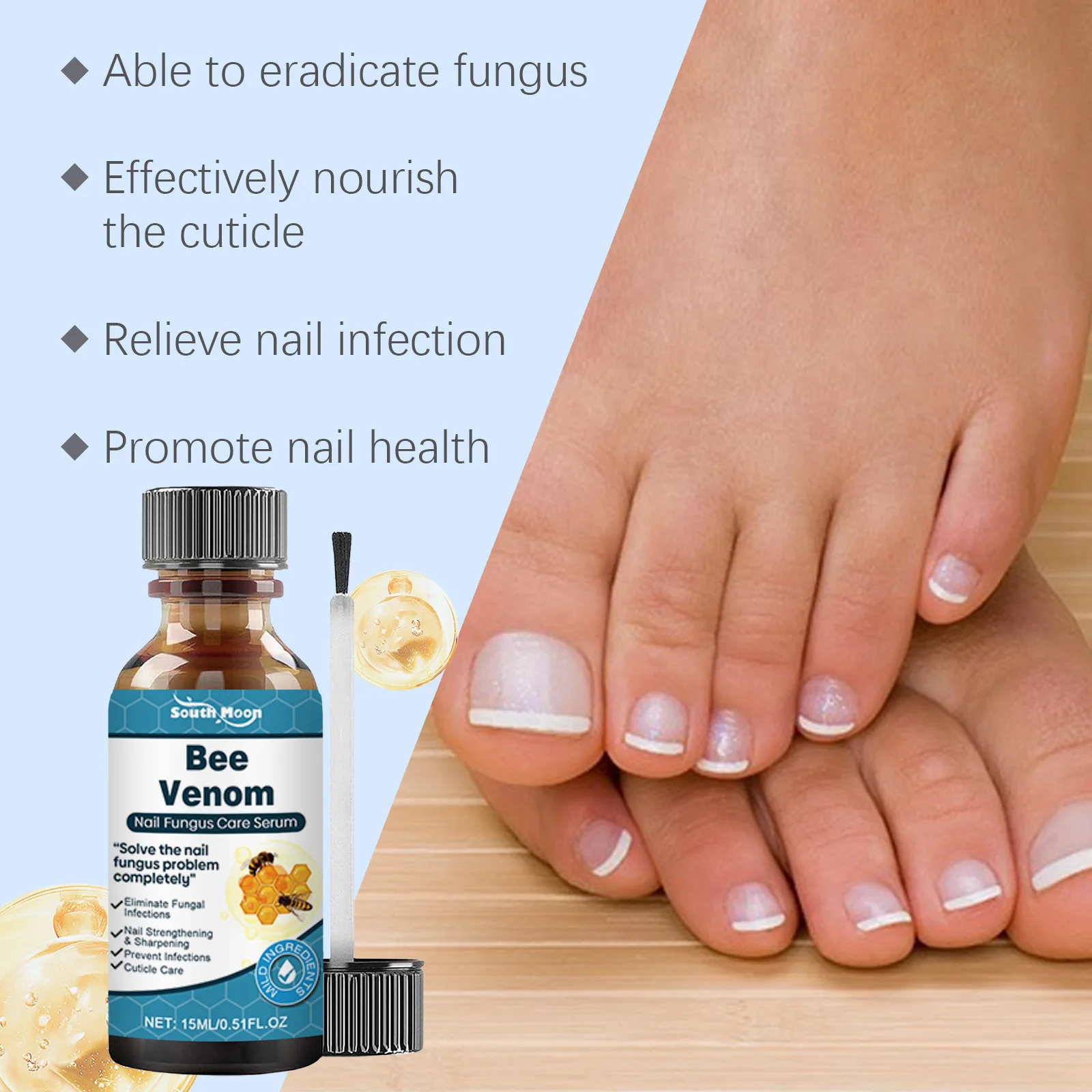 Moisturizing Enhances Nail Toughness and Prevents Nail Breakage with Honey Moisturizing Nail Fungus Care Essence