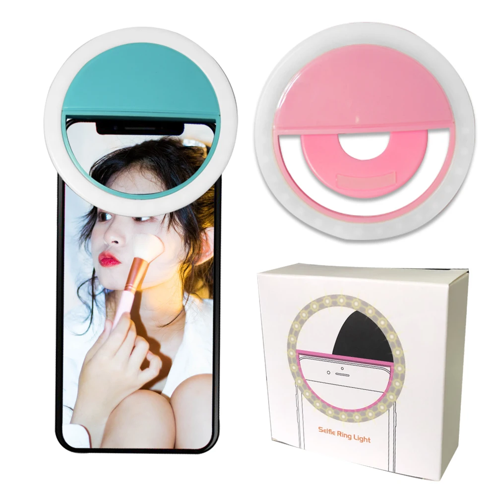 2020 Newest Best Camera Mobile Phone Aros De Luz Led Par Fot Selfi Battery 3-Level Brightness Makeup Led Selfie Ring Light