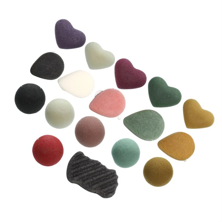Hot Wholesale 100% Natural Konjac Facial sponges Wash face  Cleaning Organic Konjac Body Sponge