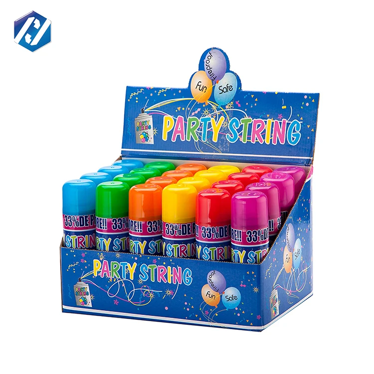 Low price OEM Hot Sale New Product Crazy Ribbon spray  party biodegradable city silly string