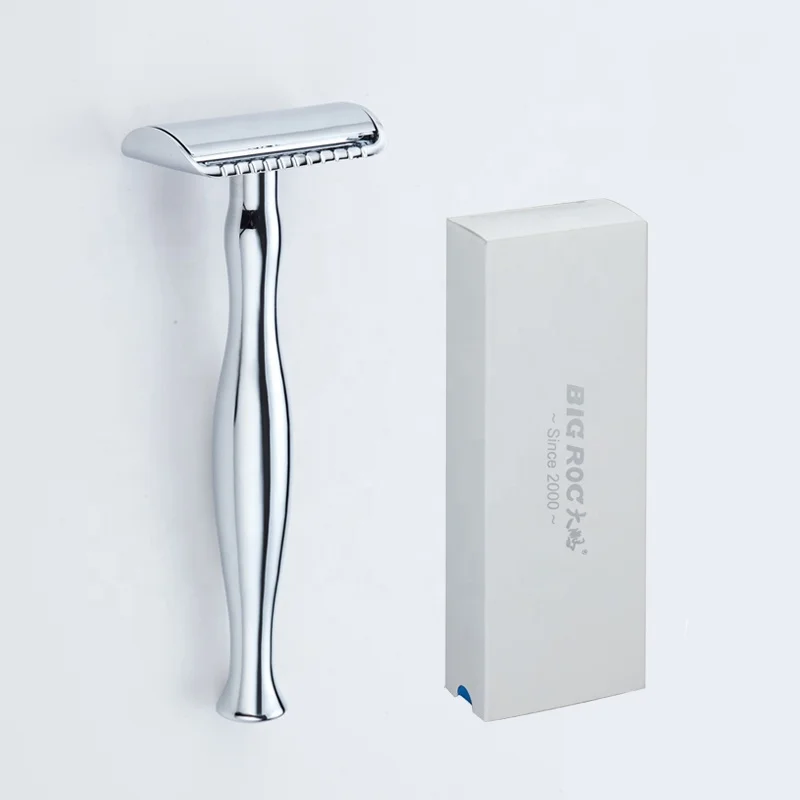 New design  two use safety razor with one side in open comb and one side in closed comb double edge safety razor