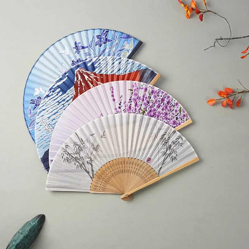 Antique folding fan wholesale portable ladies dance fan