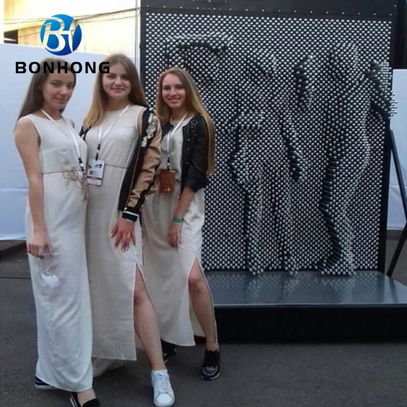 Bonhong Wholesale Life Human Size Plastic 3D Needle Pin Impression Painting Print Sculpture Screen Art Wall Mold Board For Sale