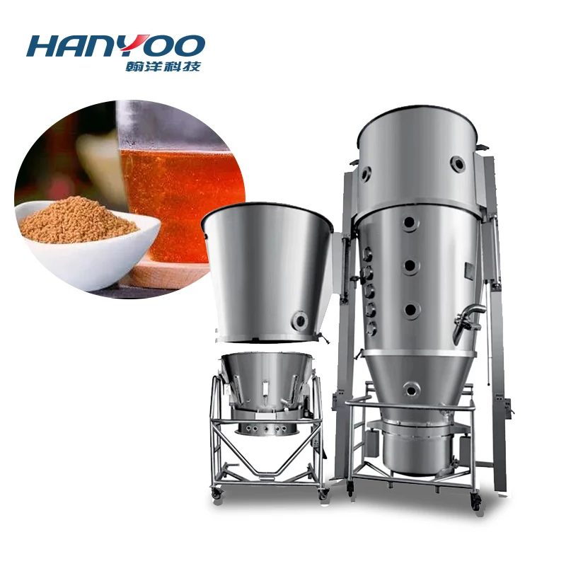 HANYOO FL Series Factory Supply High Quality fluid bed dryer fluidized bed granulator