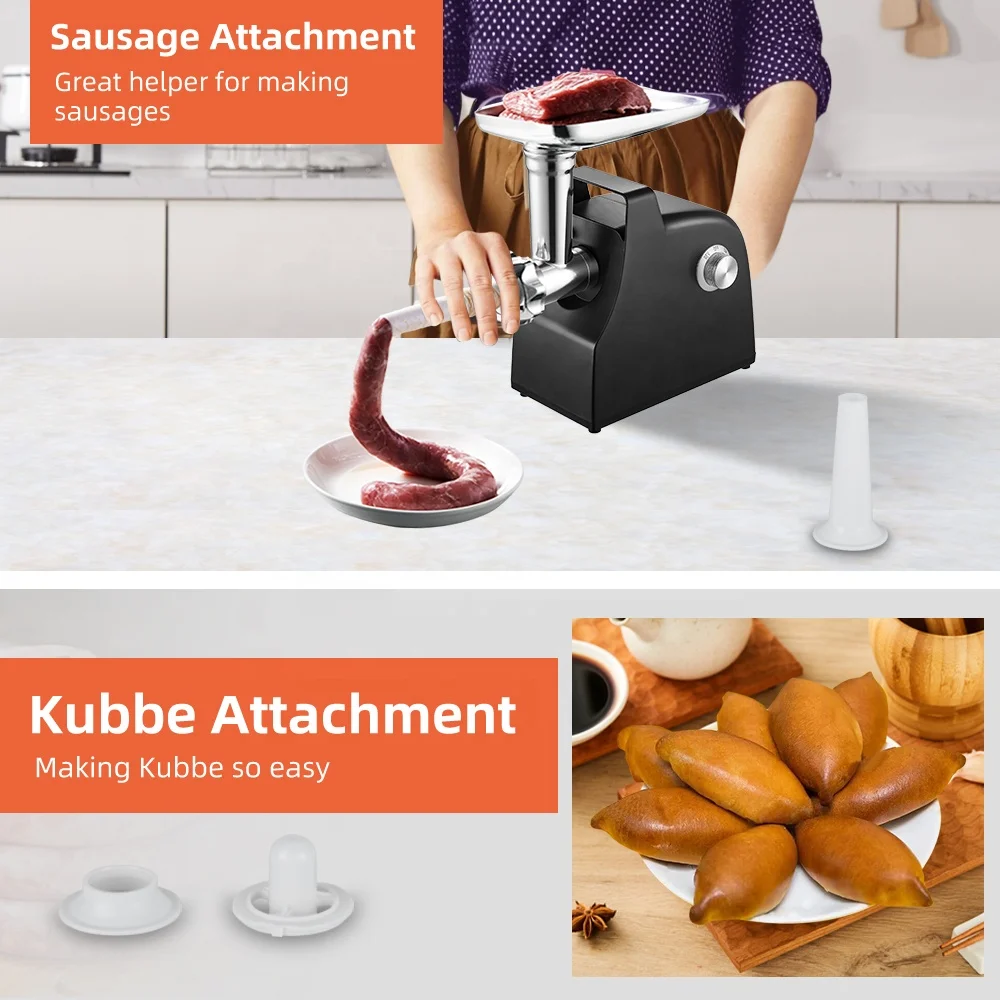 Home Use Meat Grinder Meat Mincer Grinder Machine Electric Meat Grinders & Slicers OEM ODM ABS Kitchen Gadget Free Spare Parts