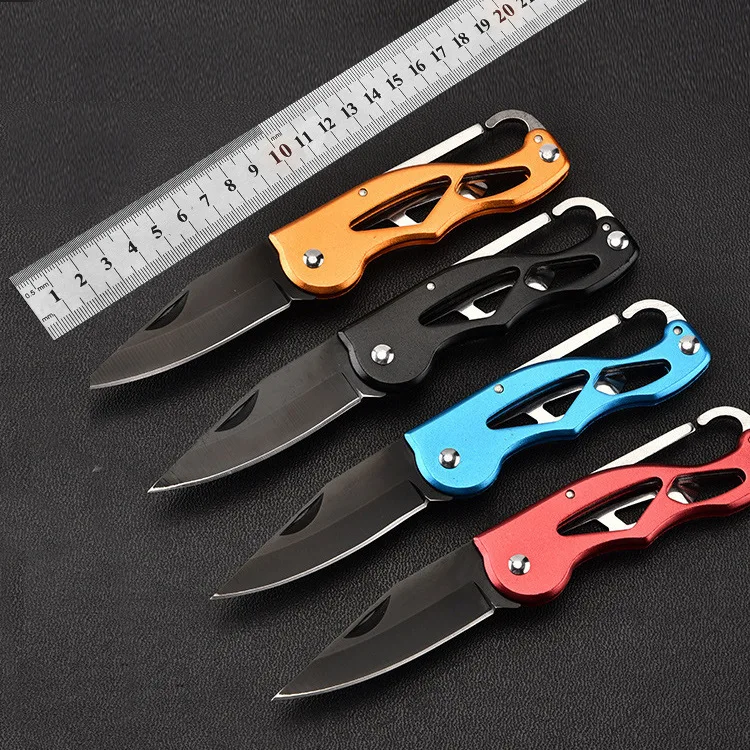 Factory cheap pocket knife fast portable knife with Key ring colorful mini knives