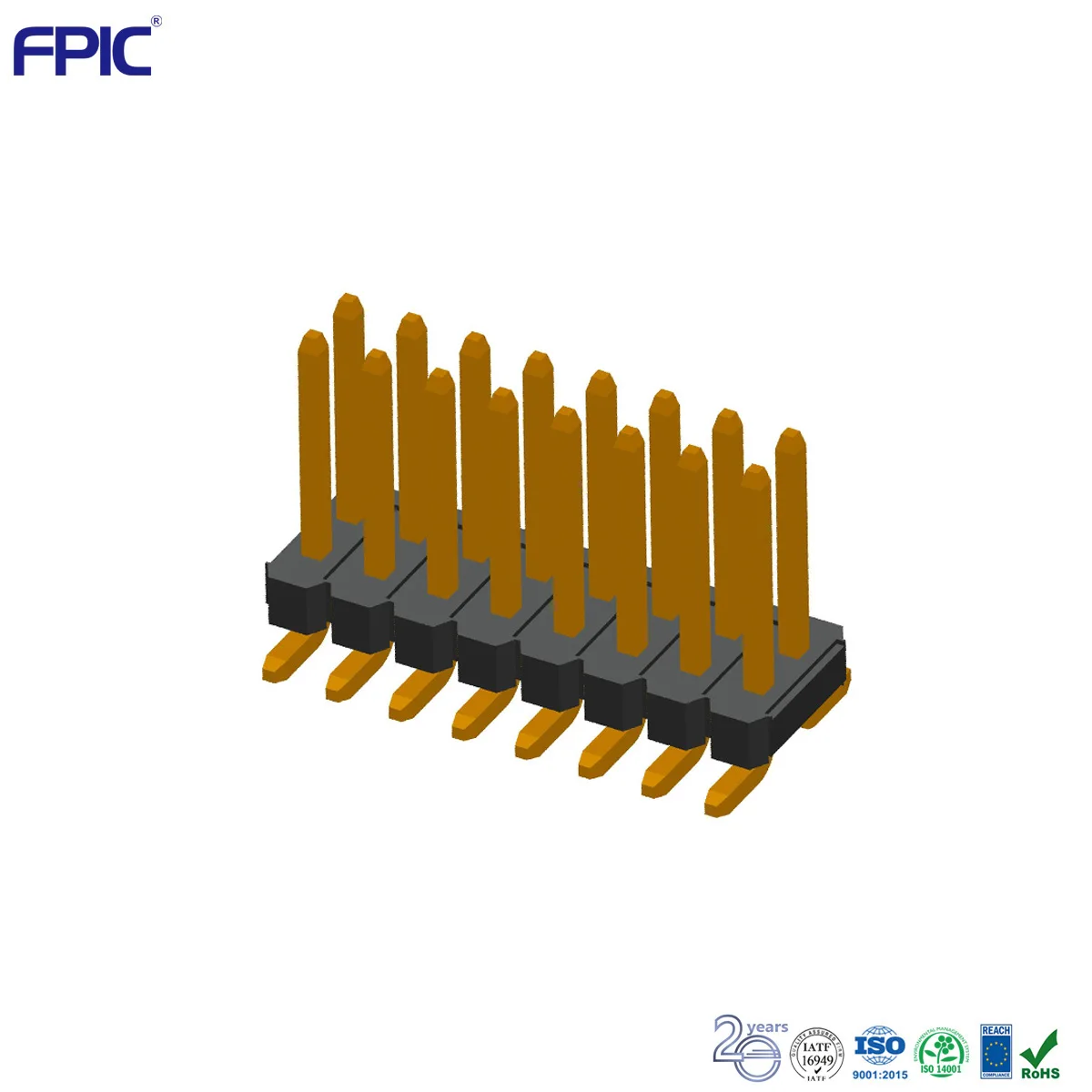  Pin Header Terminals Block Type Connector 1.27 mm Pitch Male Auto parts SMT Tubular Cable