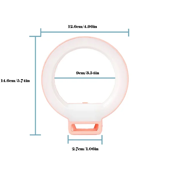 Горячая Распродажа 2021 светодиодный кольцевой светильник для селфи с перезаряжаемым зеркалом сотового телефона лампа заполняющего света