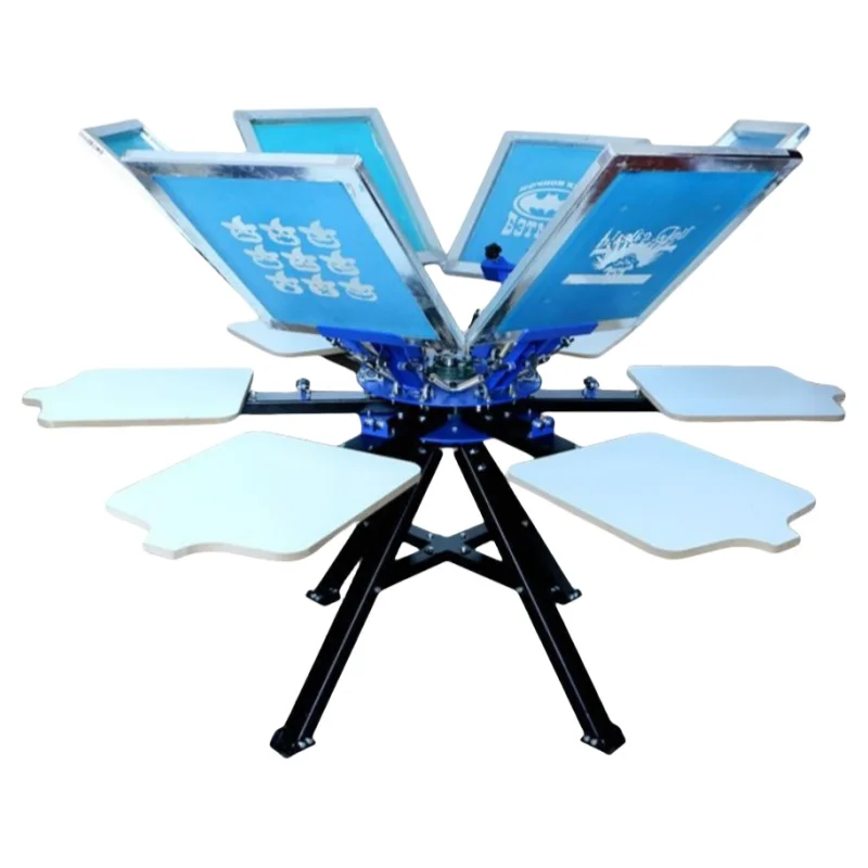 Manual Multi Color Custom Screen Printer Micro Registrion T Shirt Socks Screen Printer