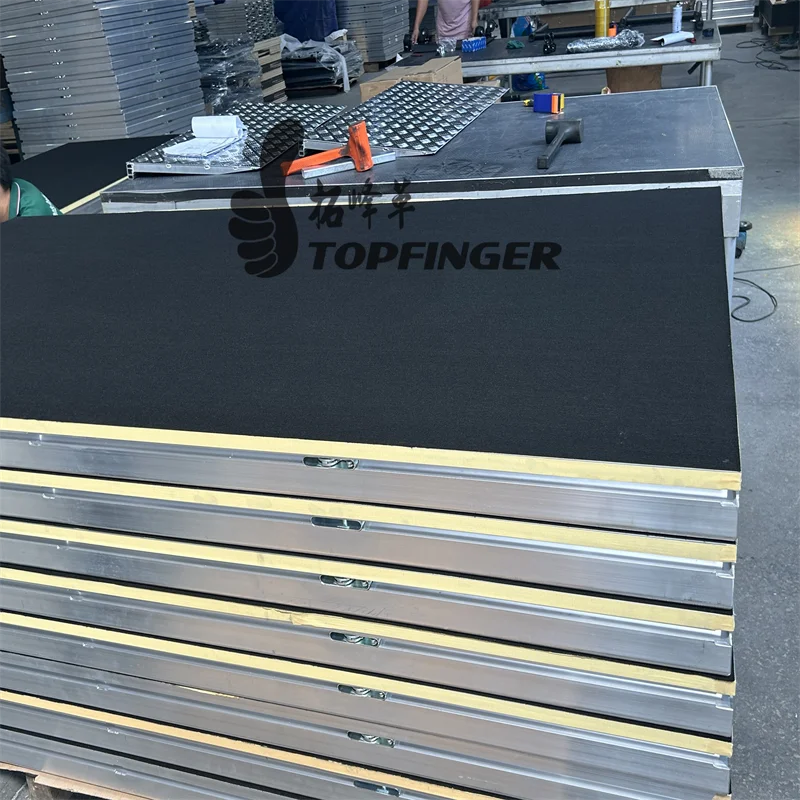 Topfinger лидер продаж ковровая портативная сцена легкая установка алюминиевая