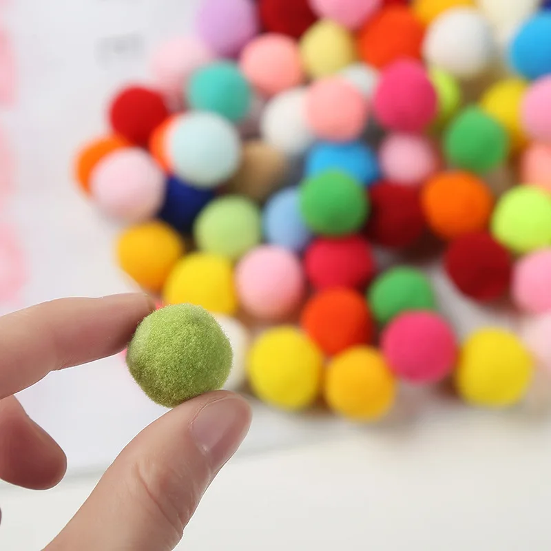 Assorted Pompom  10mm 15mm Fluffy Soft Pom Poms Balls Mixed Pompoms for DIY Crafts Wedding Decor Kid Toy Sewing Supplies