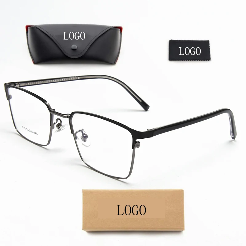 Retro non-magnetic metal adult computer gaming anti blue light glass for men and women