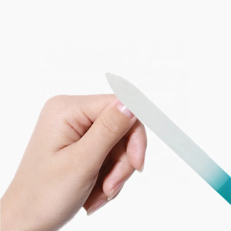 Colorful Crystal Glass Nail File With Case Nail Files Manicure Pedicure Grooming For Professional Finger Nail Files