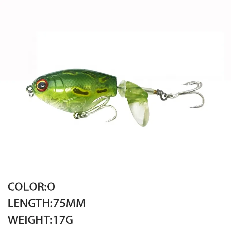 Wholesale Of 75Mm 17G Hard Bait For Propeller Surface Tractors With Raised Mouth Fish Bait