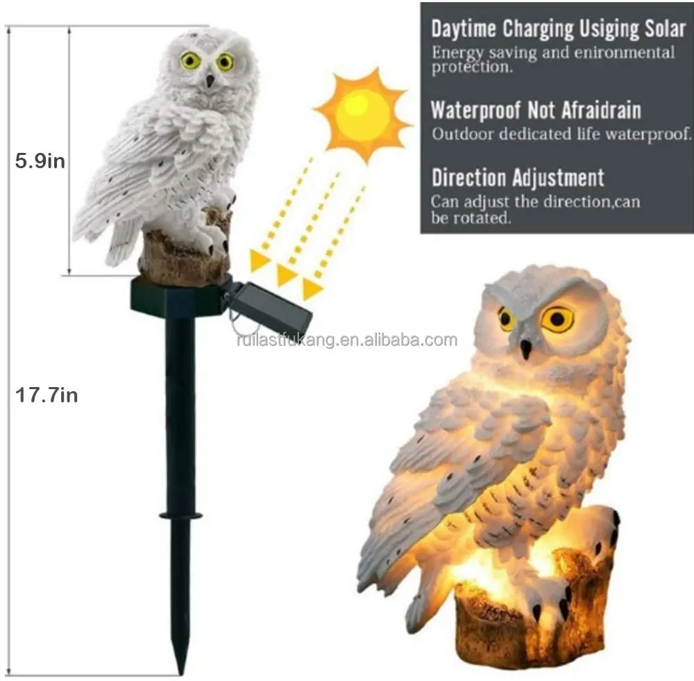 Solar Path Light Outdoor Owl Garden Decorations Solar Lights Outdoor Waterproof Garden Solar Powered Light