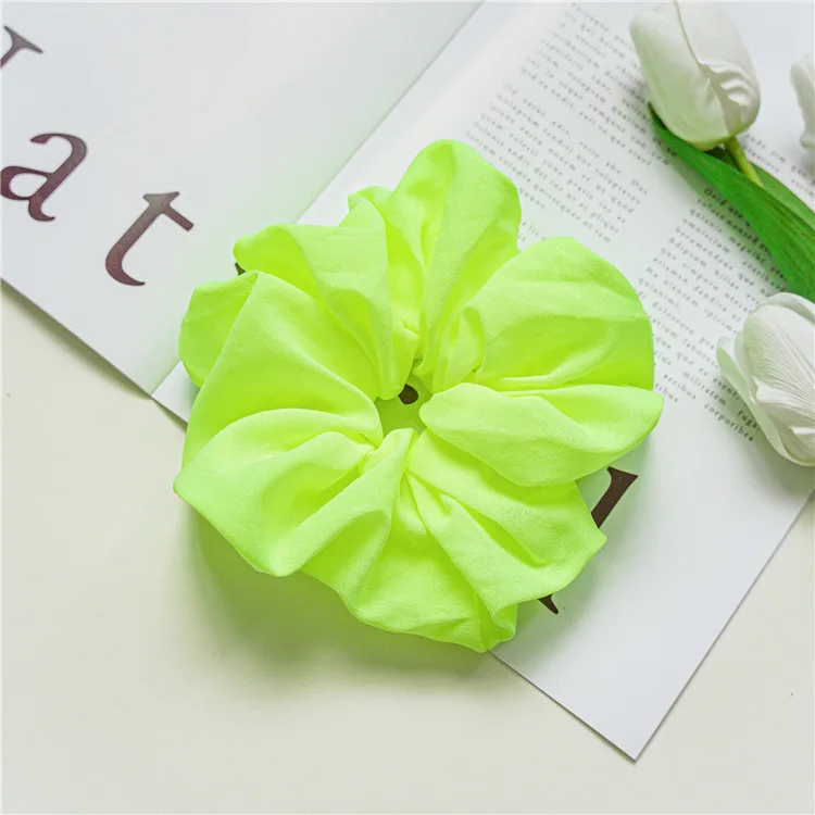 Lady women oversized designer luxury xl neon scrunchies giant extra oversized colourful neon hair scrunchie