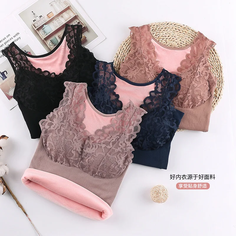 
Warm Autumn and winter Sexy fairy V neck lace warm winter ladies seamless thermal underwear 
