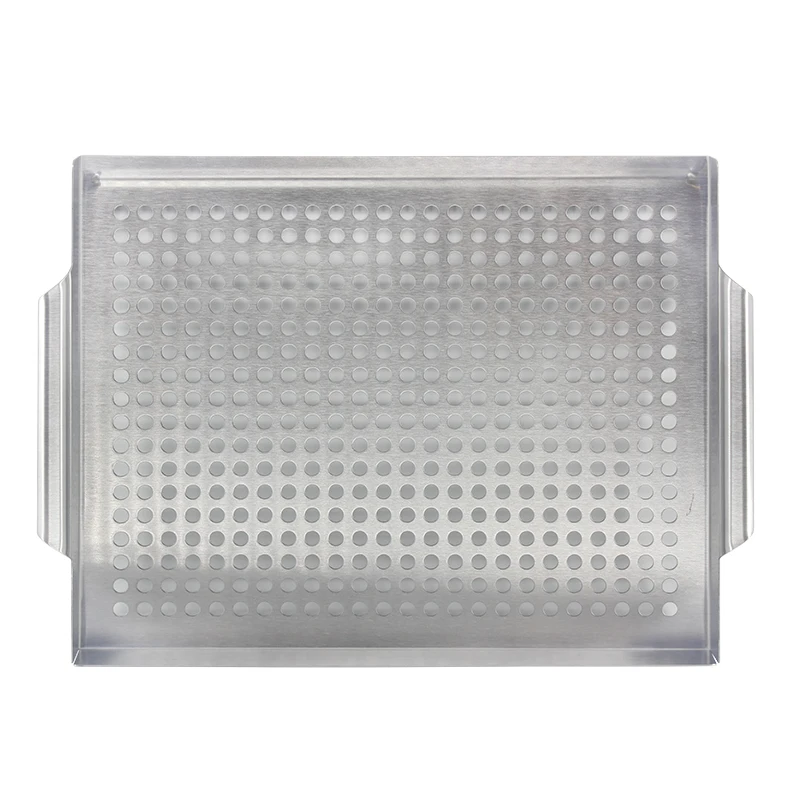 2024 New trend Stainless steel Barbecue Grill pan Kitchen Gadget BBQ grill tray  Barbecue Topper For Out Door BBQ