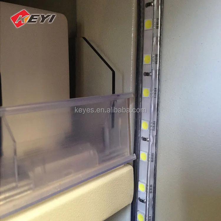 Customized Tobacco Store Metal 8 Tier Cigarette Lockable Display Cabinet With Left and Right Sliding Door