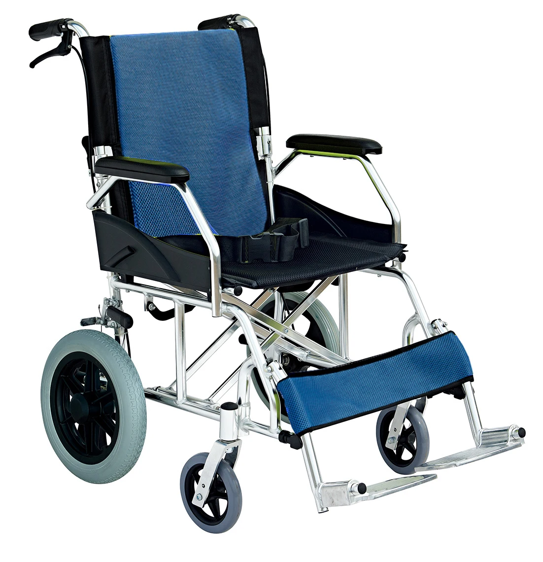 High Quality Lightweight ALUMINUM WHEELCHAIR easy carry transport outdoor chair soft seat aluminum wheelchair