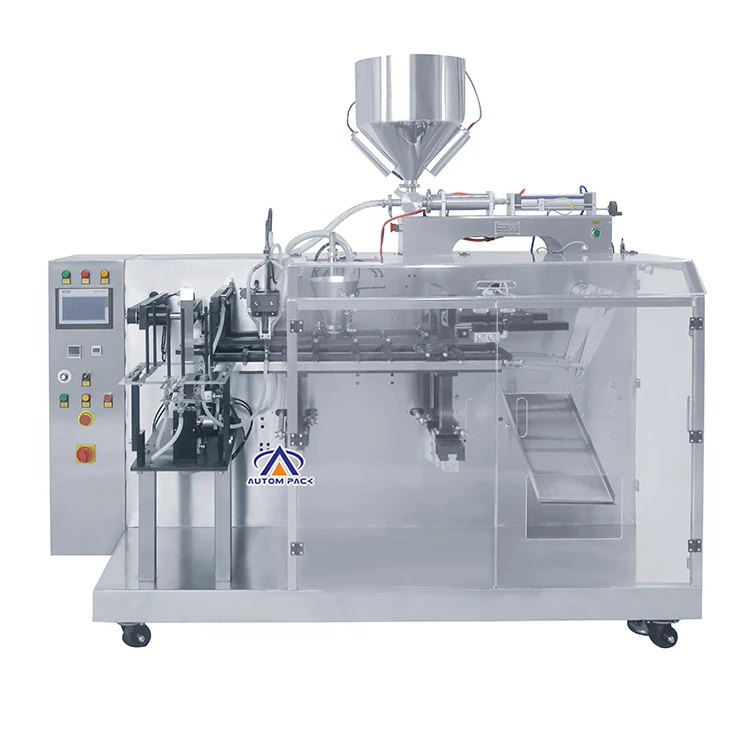 AUTOMPACK High Speed Full Automatic Doypack Spout Liquid Packet Tomato Sauce Pouch Packing Machine