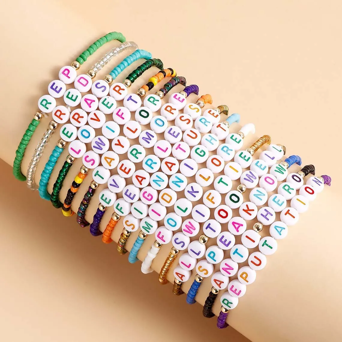 Eras Tour Taylor Swift Friendship Bracelets Women Jewellery Stack Concert Gift Polymer clay Custom Name Beaded Bracelets