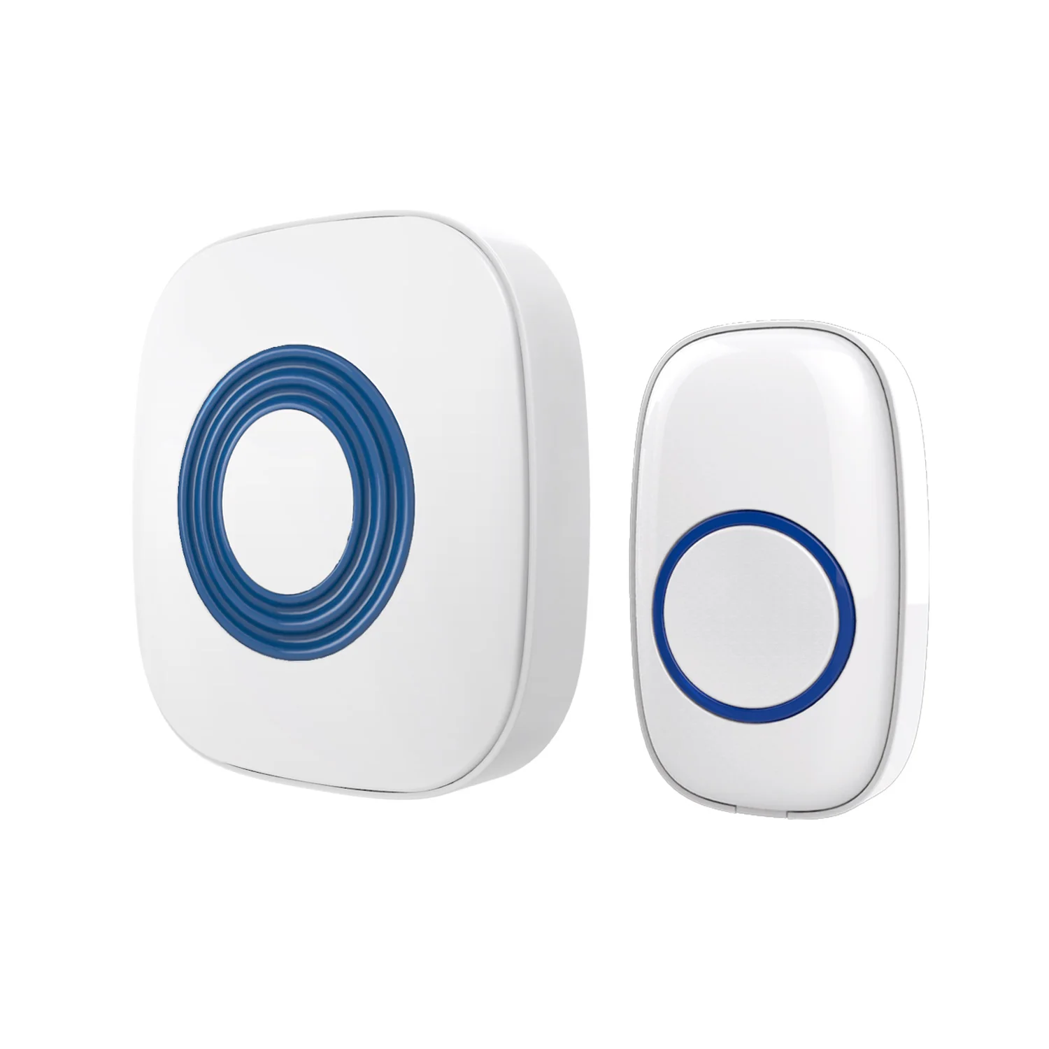 Shenzhen Manufacturer front door bells wireless for hearing impaired with blue led indicators for elderly doorbell
