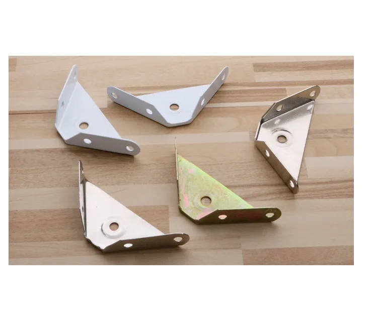 Custom Metal sheet Stamping Parts Funiture Usage Triangle Shelf Bracket Connecting Corner Brace