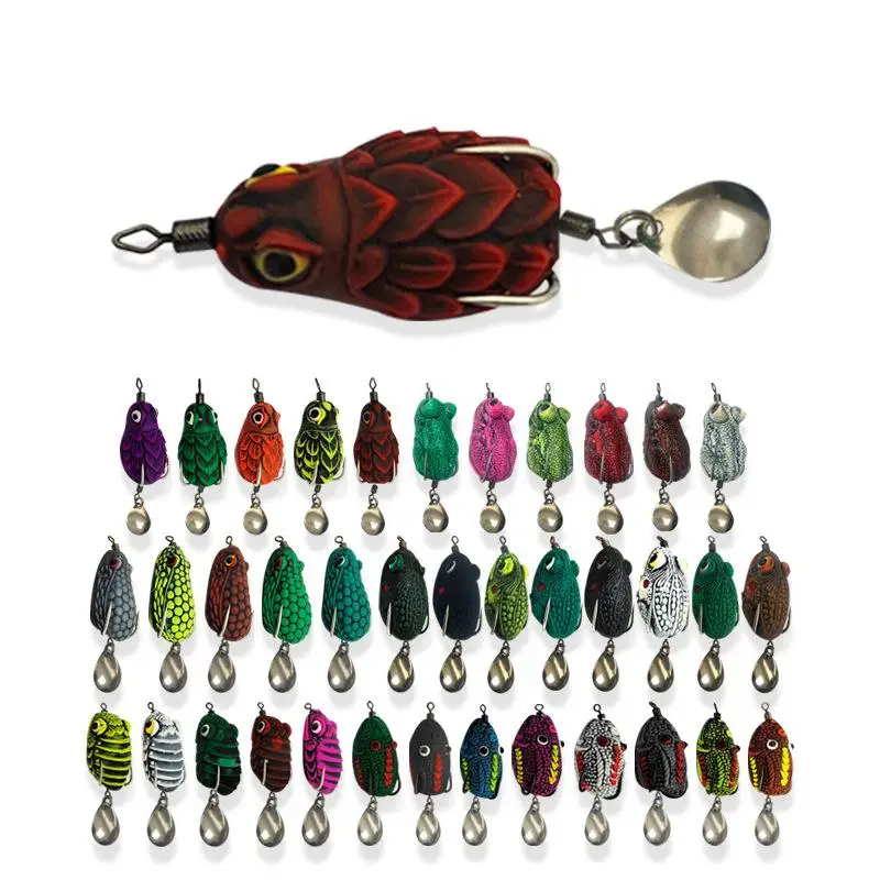 Topwater Surface Latex Fishing Bait Jumping Soft Lure Artificial Fishing Baits Soft Fishing Lures