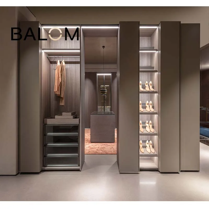 Инновационные товары от BALOM лидер продаж шкаф для хранения Индивидуальный в золотом экстравагантном гардеробном