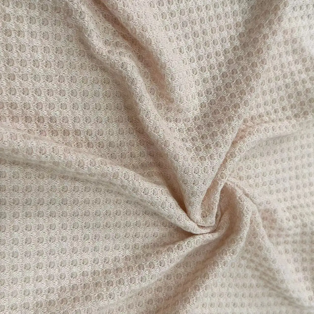 Knitted waffle elastic fabric with multiple color options in Chinese fabrics, suitable for T-shirt clothing