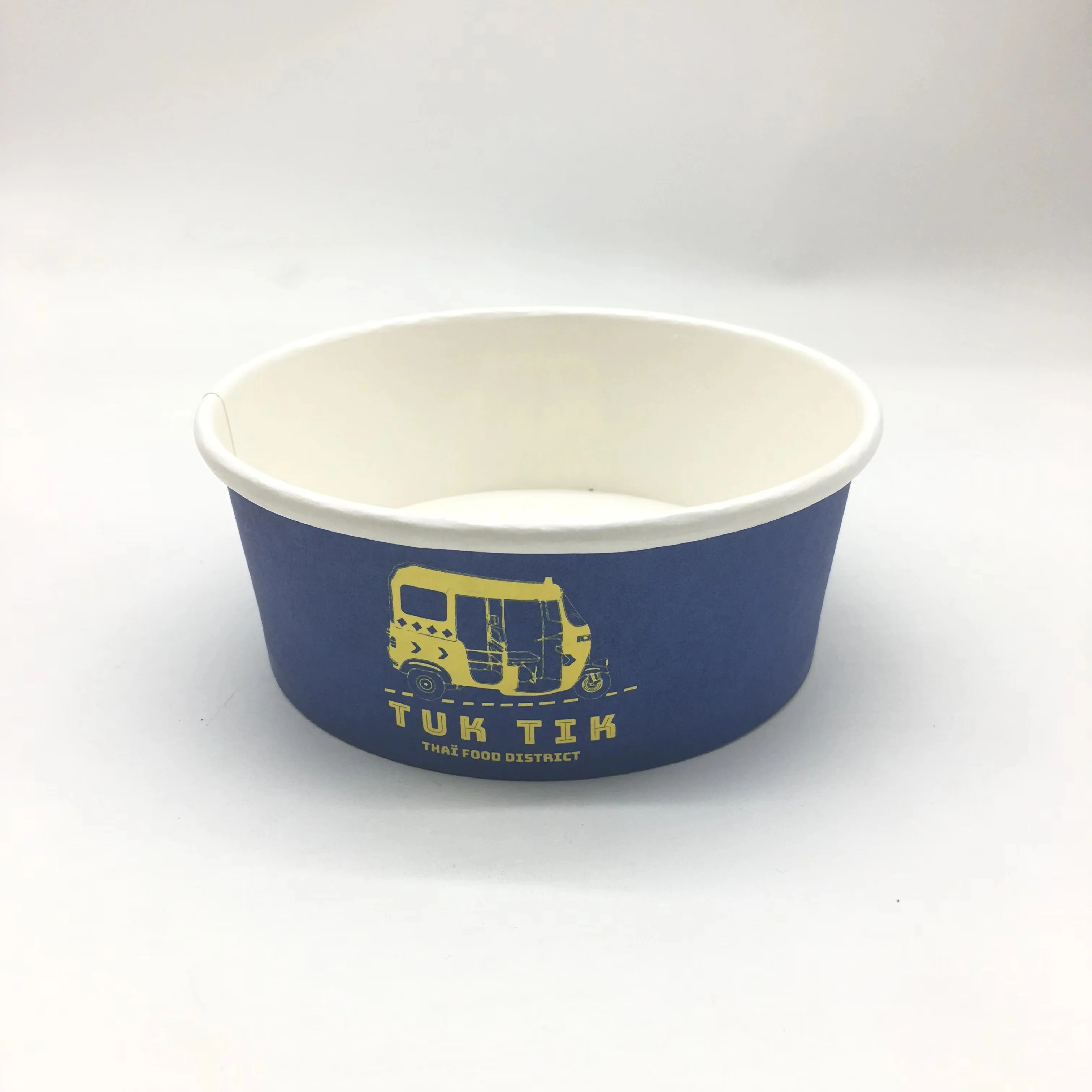 500 ml disposable food container brown kraft paper bowl soup salad bowl with paper lid for existing sale