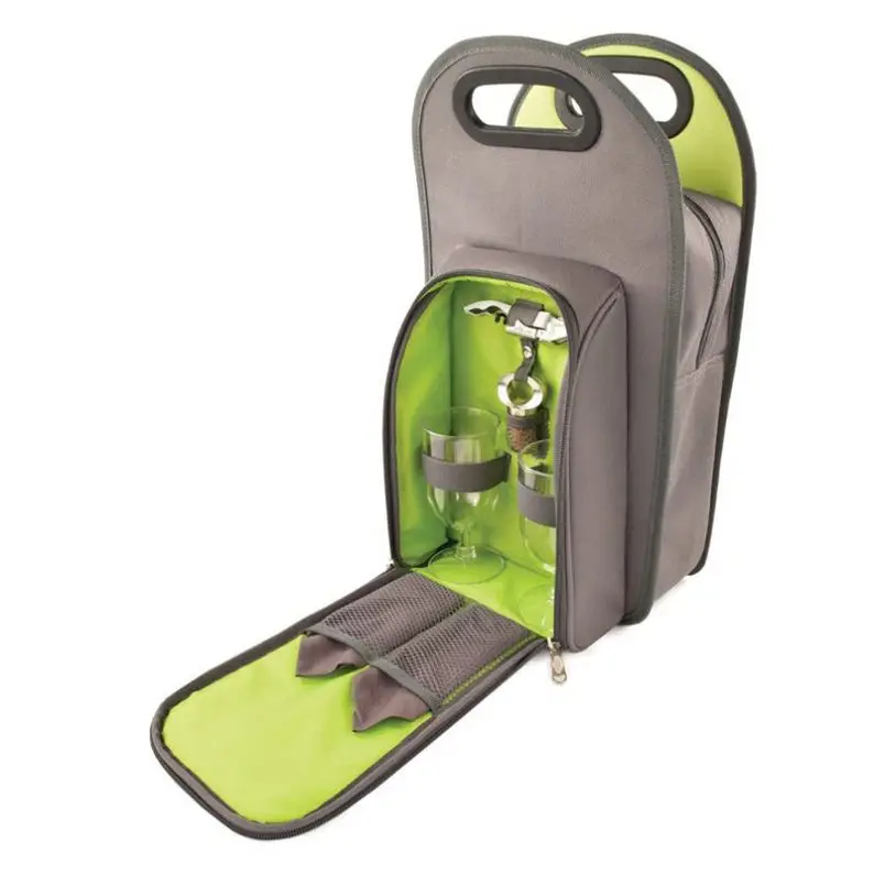 Oem Factory Top Quality Custom Logo Portable  Wine Picnic Bag