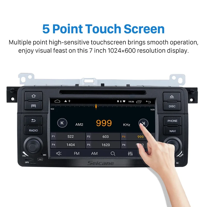 7 Inch Android 9.0 In Dash Radio For 2000-2006 BMW 3 Series M3 E46 316i Rover 75 MG ZT GPS Navigation Car DVD Player