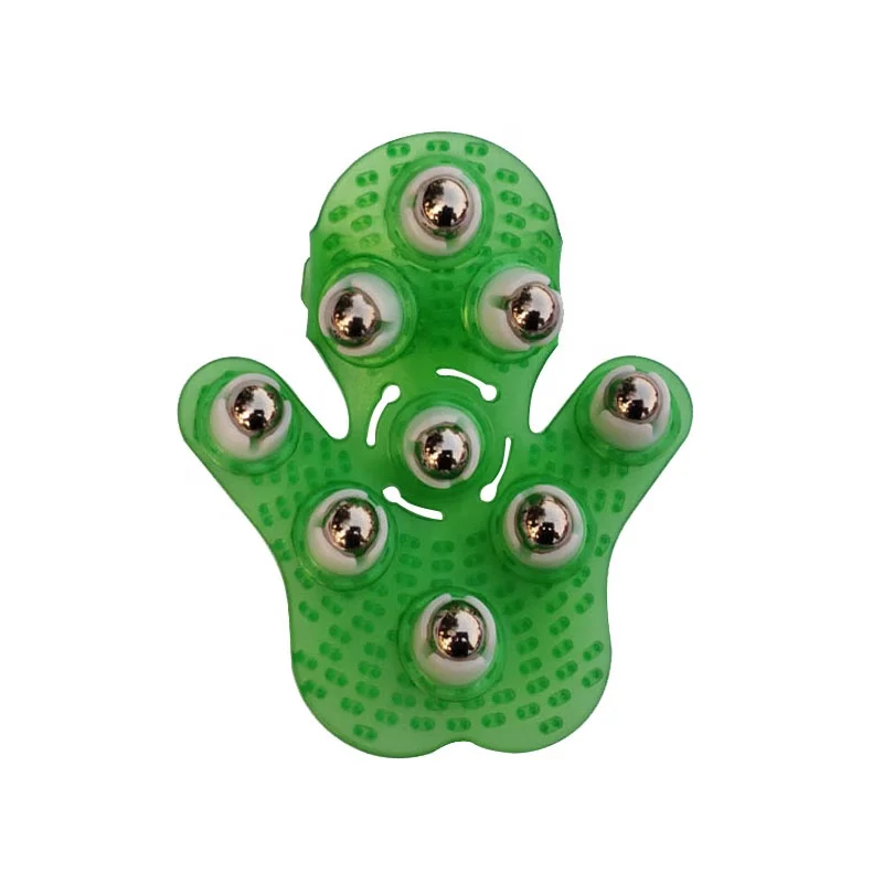 9 Steel Ball Rolling Massager ,Held Hand Massager,Palm Shaped Roller Ball Massager