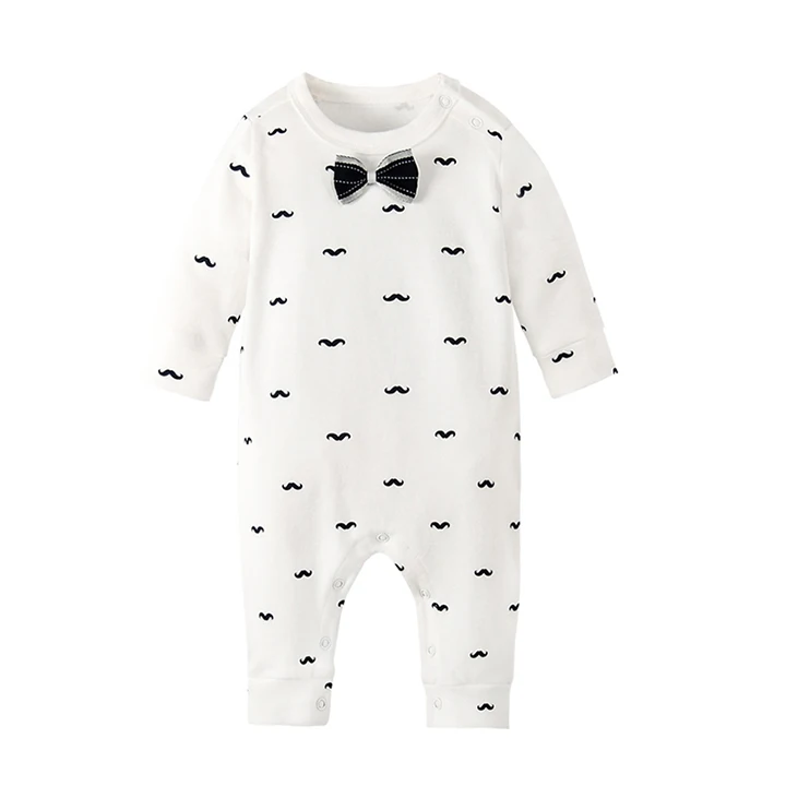 
Baby cotton climbing suit wave dot bow newborn climbing suit comfortable cute jumpsuit 