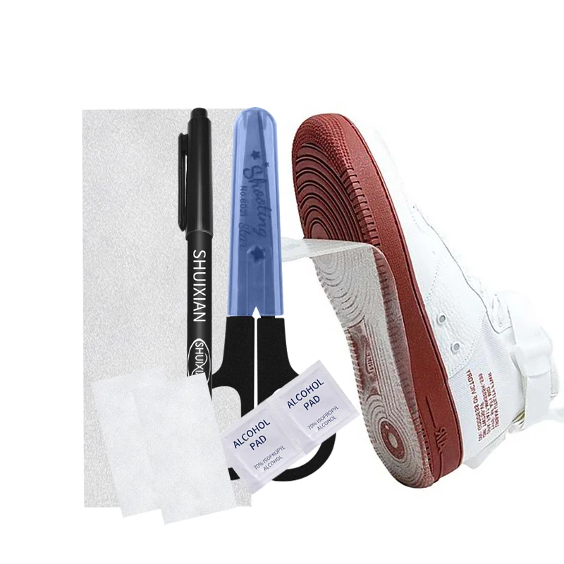 Custom Shoes Sole Film Sneaker Protector Film For Sneaker Shoes Sole Sticker With Scissors Marker pen And Traction pads