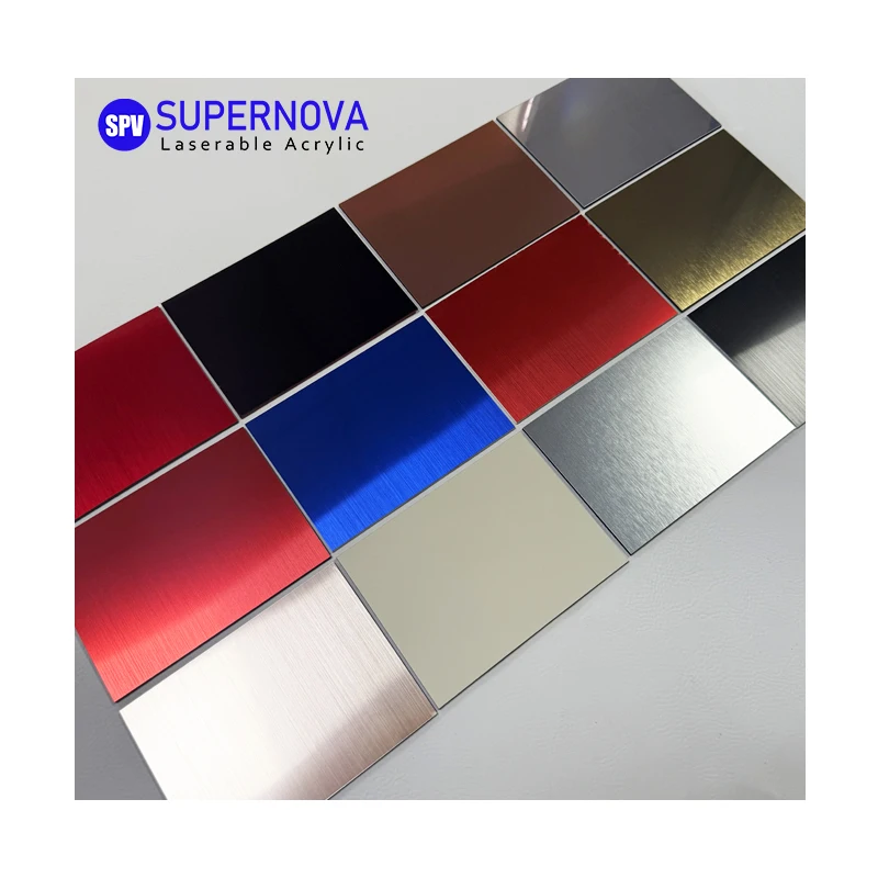 12*24 Gloss Black/Gray Laser Engraving Acrylic Panels, Two Tone Acrylic Laserable Sheets for Laser Engraving With Self Adhesive