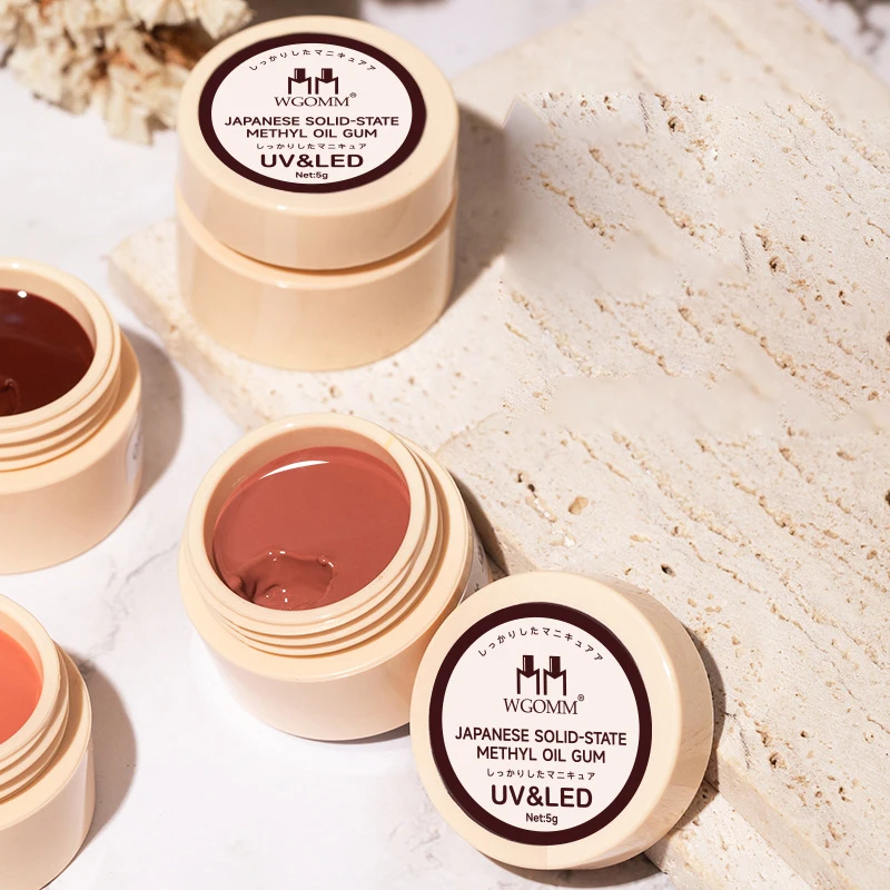 Soild Nail Art Gel Polish Solid Pudding Jelly Gel Polish Private Label Solid Cream Nail Gel Polish