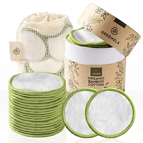 
Round Cosmetic Makeup Remover Pads Reusable Cotton Pads With Washable Laundry Bag And Round Box for Storage 