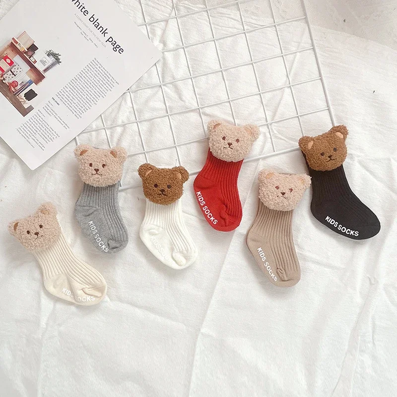 Hight Quality Breathable Anti-slip Cotton Crew Logo Cute Custom Funny Fashion Kids Socks