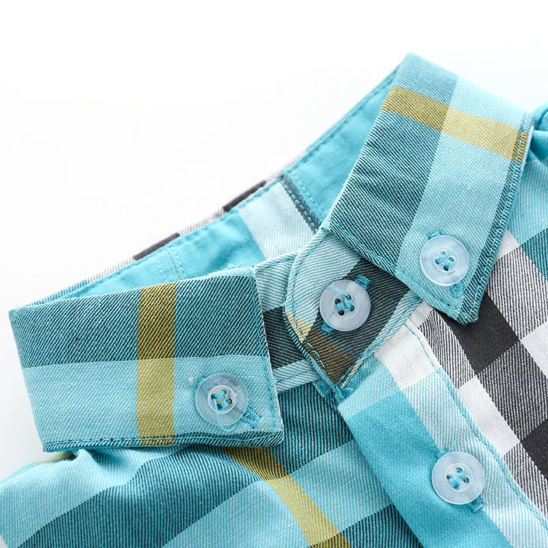 2pcs short sleeve plaid baby clothes set 100% cotton baby jumpsuit with hat for summer