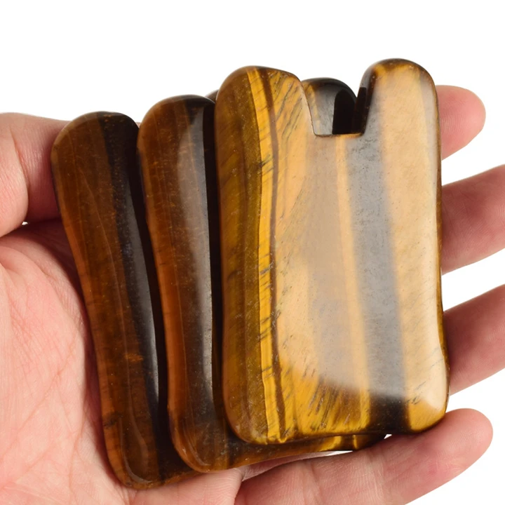 Wholesale Natural Tumbled Rose Quartz Welded Gua Sha Spoon Gua Sha Jade Comb