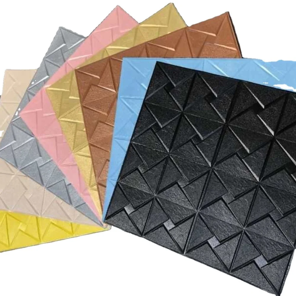 Office Indoor Wall Decoration Sticker 3D Wallpaper Foam Self Adhesive Texture 3D Wall Sticker