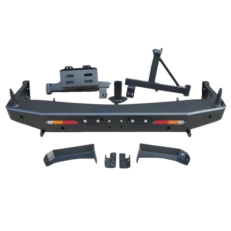 Steel Material Rear Bullbar For Pajero With Single Jerry Can Holder and Spare Wheel holder