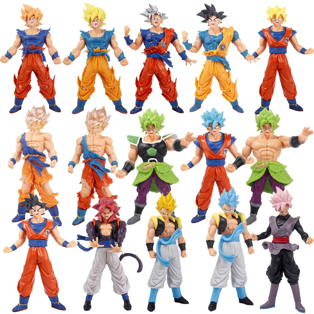 W-305 Anime PVC Action Figure 15 Style Broly Goku Vegeta Figures 18cm Creative Anime Character Model Toys